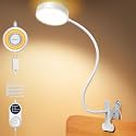 Glocusent 72 LED Clip on Lamp, Dorm Desk Lamp with 1700K Amber Night Light