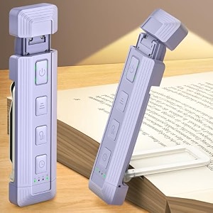 glocusent extendable book light full-page usb rechargeable reading light