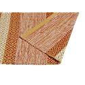 GLOFY Bedside Runner Hand Woven Pure Cotton Carpet (2x5 Feet), (60cm x 152cm) for Bedroom/Livingroom/Kitchen/Yoga and Multi Purpose Colour - (Orange Diamond New)