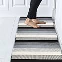 GLOFY Bedside Runner Hand Woven Pure Cotton Carpet (2x5 Feet), (60cm x 152cm) for Bedroom/Livingroom/Kitchen/Yoga and Multi Purpose Colour - (Grey Black Multi)