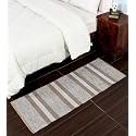 GLOFY Bedside Runner Hand Woven Pure Cotton Carpet (2x5 Feet), (60cm x 152cm) for Bedroom/Livingroom/Kitchen/Yoga and Multi Purpose Colour - (Brown Diamond New)