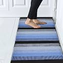 GLOFY Bedside Runner Hand Woven Pure Cotton Carpet (2x5 Feet), (60cm x 152cm) for Bedroom/Livingroom/Kitchen/Yoga and Multi Purpose Colour - (Blue Multi)