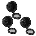 GLOGLOW Coffee and Tea Supplies Steel Coffee Capsule Pods for, 50ML, Reusable Filter Cup with Brush and Spoon, 3 Pack Refillable Stainless Nan (3 chrome + spoon brushes in color box)