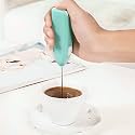 GLOGLOW Food Mixer Cordless Electric Hand Mixer, Battery Powered, Plastic and Metal, Compact Design for Coffee and Milk, 8.0 X 1.4 Inches, Home and Hotel Use Kitchen Tools (Blue)
