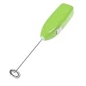 GLOGLOW Food Mixer Cordless Electric Hand Mixer, Battery Powered, Plastic and Metal, Compact Design for Coffee and Milk, 8.0 X 1.4 Inches, Home and Hotel Use Kitchen Tools (Green)