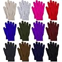 Glooarm 12 Pairs Mens Winter Gloves Knit Warm Adult Stretchy Magic Gloves