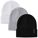 Glooarm 3 Pack Toddler Beanies Kids Winter Ribbed Warm Hats