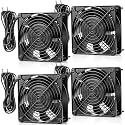 Glooglitter 4 Pack 120v Ac Cooling Muffin Fans, Exhaust Fans, 120*120*38 mm