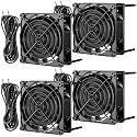 Glooglitter 4 Pack 120v Ac Cooling Muffin Fans, Exhaust Fans, 80*80*25 mm
