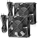 Glooglitter 2 Pack 120v Ac Cooling Muffin Fans, Exhaust Fans, 120mm