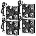 Glooglitter 4 Pack 120v Ac Cooling Muffin Fans, Exhaust Fans, 120*120*25 mm