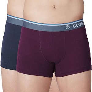 GLOOT Mens Cotton Trunks Striped Briefs