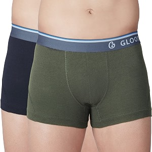 GLOOT Mens Cotton Trunks Striped Briefs