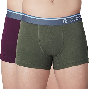 GLOOT Mens Cotton Trunks Striped Briefs