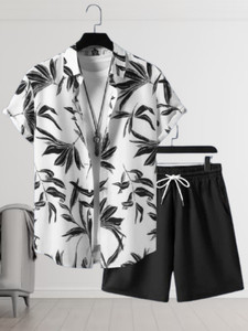 glori star men printed black night suit set