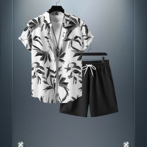 glori star men printed black night suit set