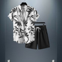 GLORI STAR Men Printed Black Night Suit Set