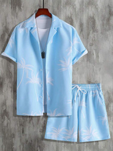 glori star men night suit set light blue printed
