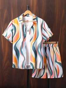 glori star men printed multicolor night suit set