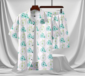 glori star men printed multicolor night suit set