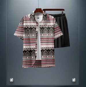 glori star men printed multicolor night suit set