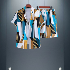 glori star men printed multicolor night suit set