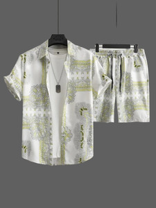 glori star men printed multicolor night suit set