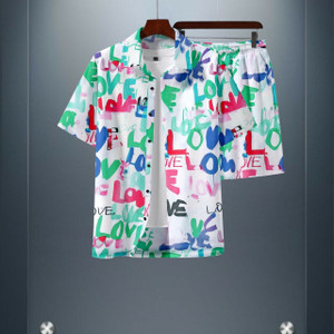 glori star men printed multicolor night suit set