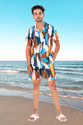 GLORI STAR Men Printed Multicolor Night Suit Set