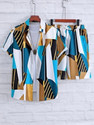 GLORI STAR Men Printed Multicolor Night Suit Set