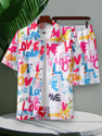 GLORI STAR Men Printed Multicolor Night Suit Set