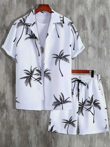 glori star men night suit set white printed