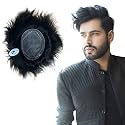 Premium BMW Men’s Hair Patch | Silky &amp; Soft 100% Remy Human Hair Wig | Natural-Looking, Comfortable &amp; Long-Lasting Hair System for Men | 9x6, Dark Brown