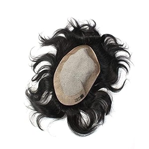 silk base hair patch for men premium 100 remy human hair wig with real scalp look natural black mens toupeehair system 7x5