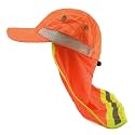 Glory Max High Visibility Reflective Work Safety Bucket Hat Cap Mesh Neck Flap