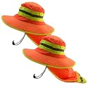 Glory Max High Visibility Reflective Work Safety Bucket Hat Cap Mesh Neck Flap