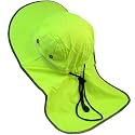 Glory Max High Visibility Reflective Work Safety Bucket Hat Cap Mesh Neck Flap