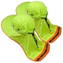 Glory Max High Visibility Reflective Work Safety Bucket Hat Cap Mesh Neck Flap