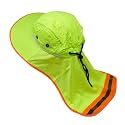 Glory Max High Visibility Reflective Work Safety Bucket Hat Cap Mesh Neck Flap