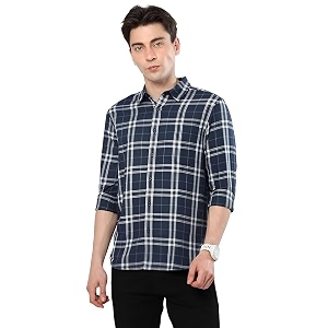 GLORYBOYZ Mens Full Sleeve Checkered Casual Cotton