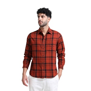 GLORYBOYZ Mens Full Sleeve Checkered Casual Cotton