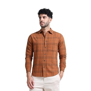 GLORYBOYZ Mens Full Sleeve Checkered Casual Cotton