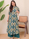 Glorygarb Women Viscose Rayon Kurta Palazzo Set
