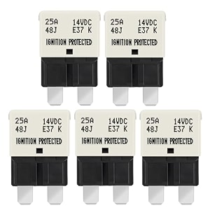 gloso circuit breakers e37 auto t1 reset low profile atcato - 25a - 5 pack