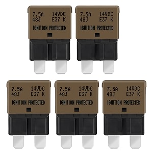 gloso circuit breakers e37 auto t1 reset low profile atcato - 75a - 5 pack