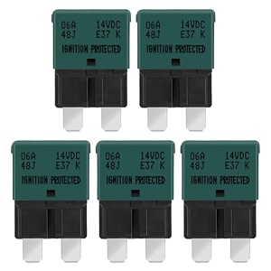 gloso circuit breakers e37 auto t1 reset low profile atcato - 6a - 5 pack