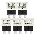GLOSO Circuit Breakers E37 Auto (T1) Reset Low Profile ATC/ATO - (25A - 5 Pack)