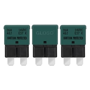 gloso circuit breaker auto reset fuse for car truck rv automotive marine boat trolling motor amp custom wiring audio battery protection e37 auto t1 reset low profile atcato 14 vdc 6a - 1 pack