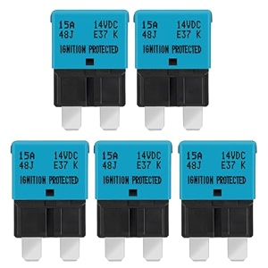 gloso e37 auto t1 reset low profile atcato circuit breakers - 15a - 5 pack