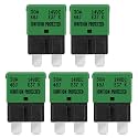 GLOSO E37 Auto (T1) Reset Low Profile ATC/ATO Circuit Breakers - (30A - 5 Pack)